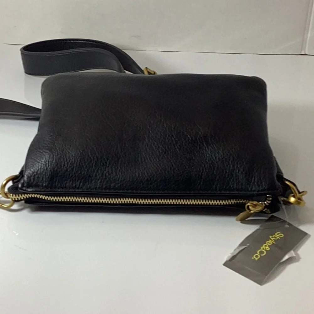 Style&Co.Double Compartment Crossbody bag in PVC leather with gold-tone hardware